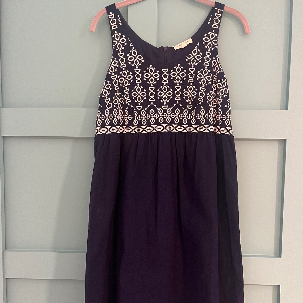 Blue + White Detailing Dress